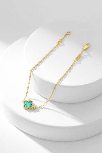 [Amore Jewels]CLOVER BRACELET MALACHITE 1 MOTIF