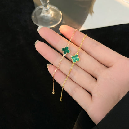[Amore Jewels]CLOVER BRACELET MALACHITE 1 MOTIF