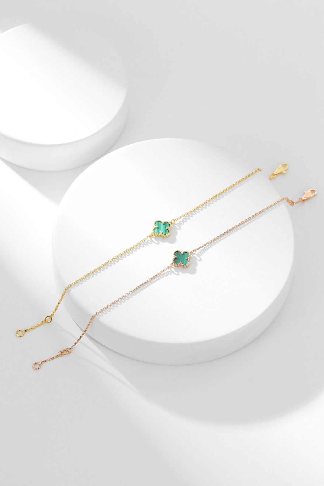 [Amore Jewels]CLOVER BRACELET MALACHITE 1 MOTIF
