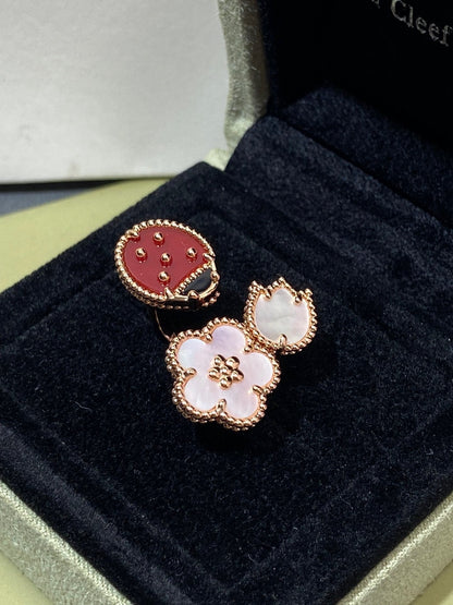 [Amore Jewels]LUCKY 3 MOTIF ROSE GOLD RING