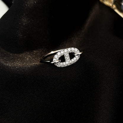 [Amore Jewels]RONDE SMALL SILVER DIAMOND RING