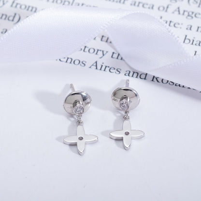 [Amore Jewels]VIDYLLE SILVER DIAMOND MINI DROP EARRINGS