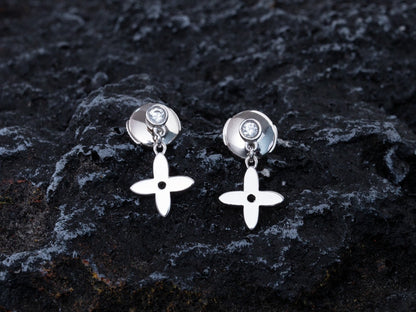 [Amore Jewels]VIDYLLE SILVER DIAMOND MINI DROP EARRINGS