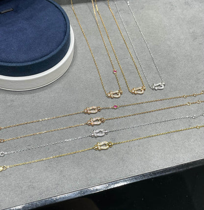 [Amore Jewels]FORCE 10 DIAMOND PINK GOLD NECKLACE