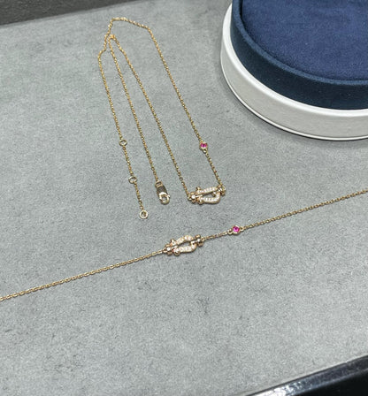 [Amore Jewels]FORCE 10 DIAMOND PINK GOLD NECKLACE