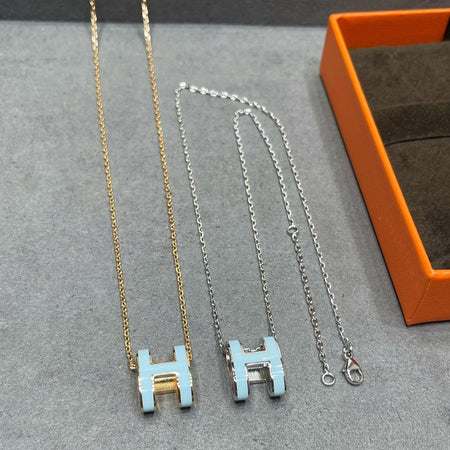 [Amore Jewels]POP H SKY BLUE NECKLACE