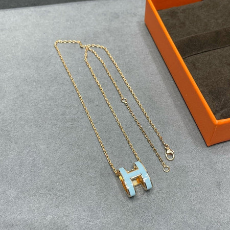 [Amore Jewels]POP H SKY BLUE NECKLACE
