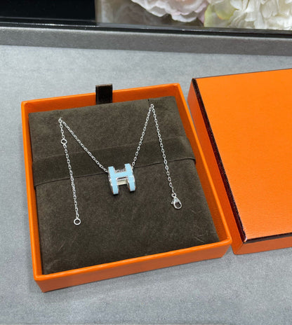 [Amore Jewels]POP H SKY BLUE NECKLACE