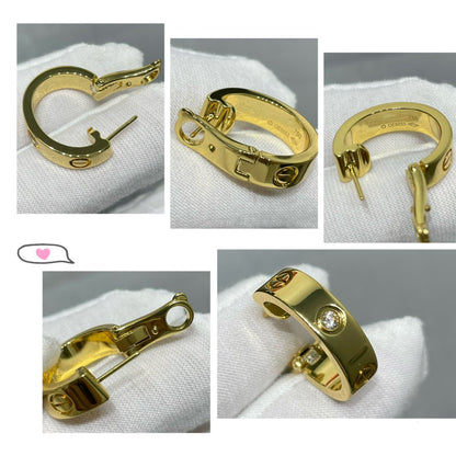 [Amore Jewels]LOVE 5.5MM 1 DIAMOND EARRINGS