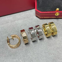 [Amore Jewels]LOVE 5.5MM 1 DIAMOND EARRINGS