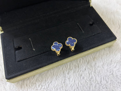 [Amore Jewels]CLOVER PIETERSITE MEDIUM STUD EARRINGS