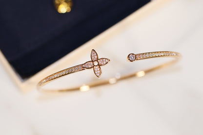 [Amore Jewels]IDYLLE GOLD OPEN BRACELET DIAMOND PAVED