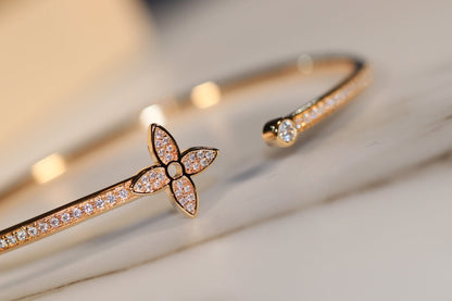 [Amore Jewels]IDYLLE GOLD OPEN BRACELET DIAMOND PAVED
