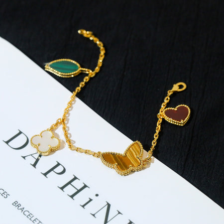 [Amore Jewels]LUCKY SPRING 5 MOTIF GOLD BRACELET