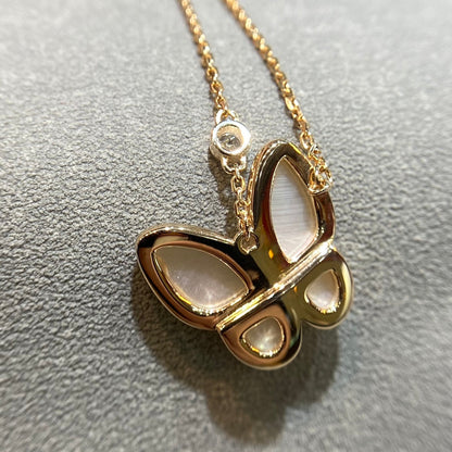 [Amore Jewels]BUTTERFLY MOP DIAMOND NECKLACE