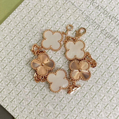 [Amore Jewels]CLOVER WHITE PEARL MOP 5 MOTIF BRACELET COLLECTION