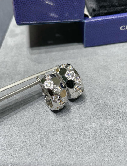 [Amore Jewels]BEE LOVE DIAMOND HOOP EARRINGS