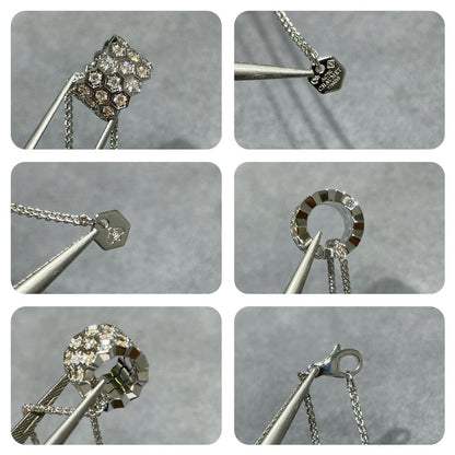 [Amore Jewels]BEE LOVE DIAMOND PAVED 3 ROW NECKLACE