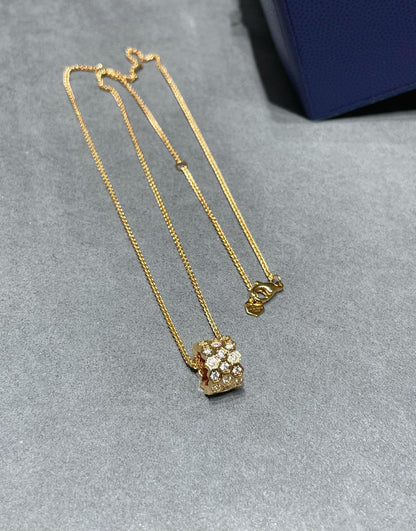 [Amore Jewels]BEE LOVE DIAMOND PAVED 3 ROW NECKLACE