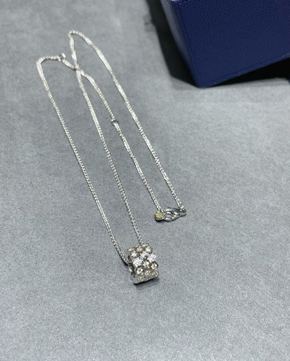 [Amore Jewels]BEE LOVE DIAMOND PAVED 3 ROW NECKLACE