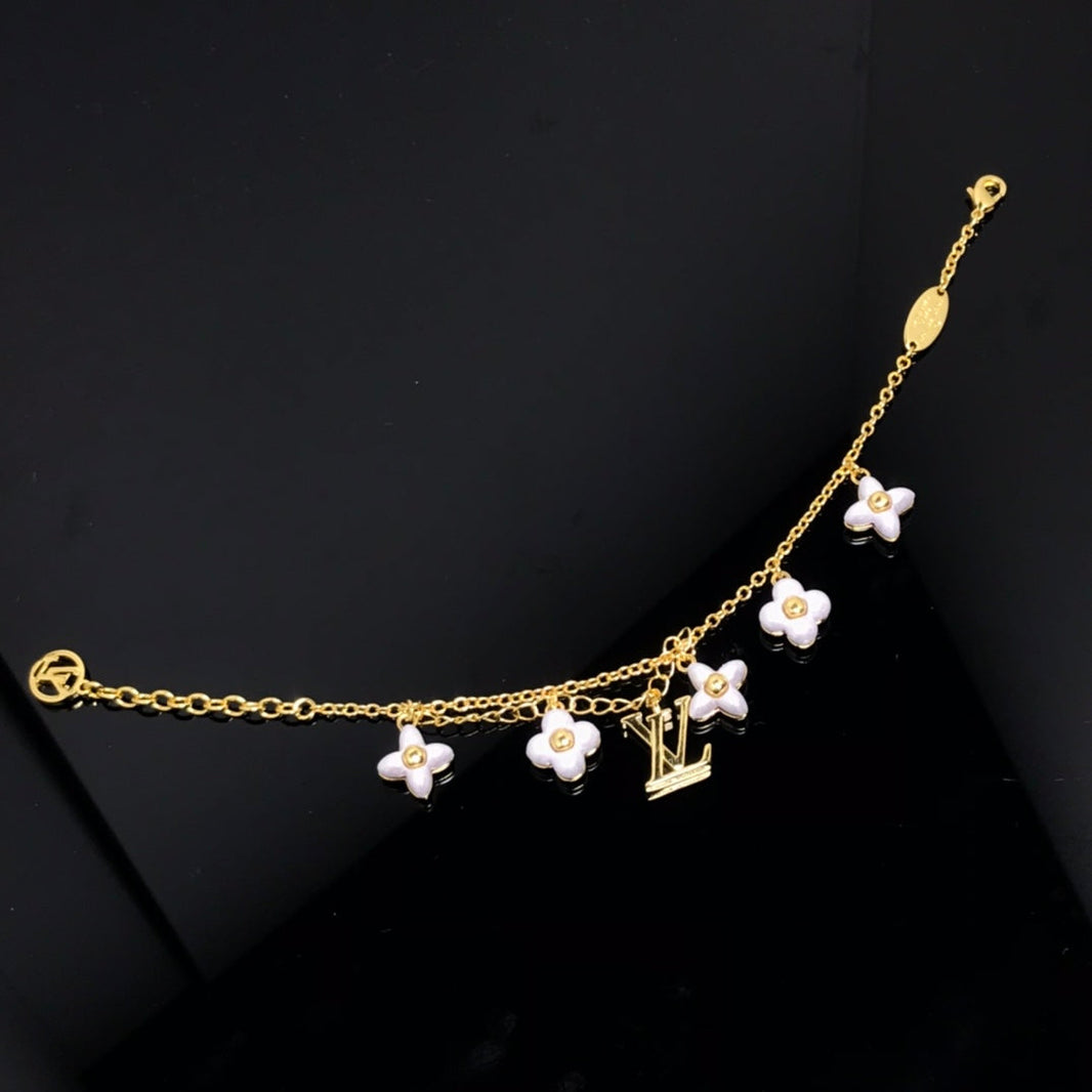 [Amore Jewels]LOGO 6 MOTIF STAR AND SUN GOLD BRACELET