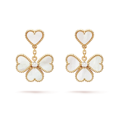[Amore Jewels]CLOVER SWEET WHITE MOP EARRINGS