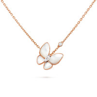[Amore Jewels]BUTTERFLY MOP DIAMOND NECKLACE
