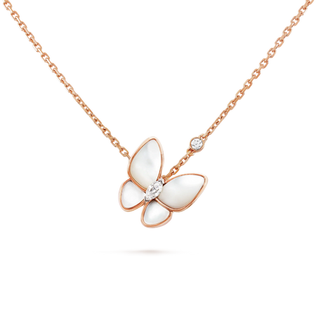 [Amore Jewels]BUTTERFLY MOP DIAMOND NECKLACE