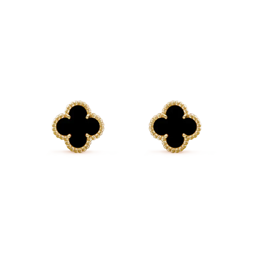 [Amore Jewels]CLOVER MINI 9.5MM BLACK MOP EARRINGS