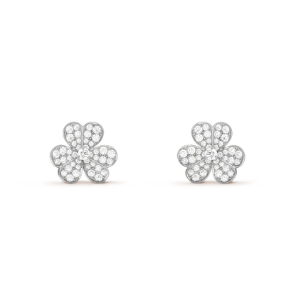 [Amore Jewels]CLOVER COMOS DIAMOND EARRINGS SILVER