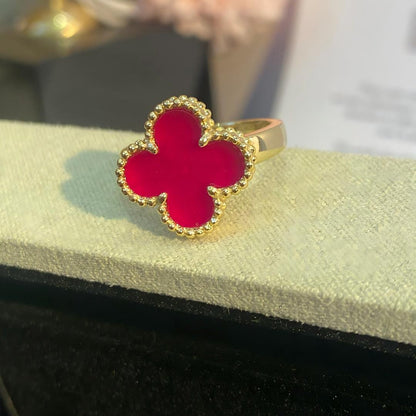 [Amore Jewels]NEW CLOVER PINK ENAMEL RINGS