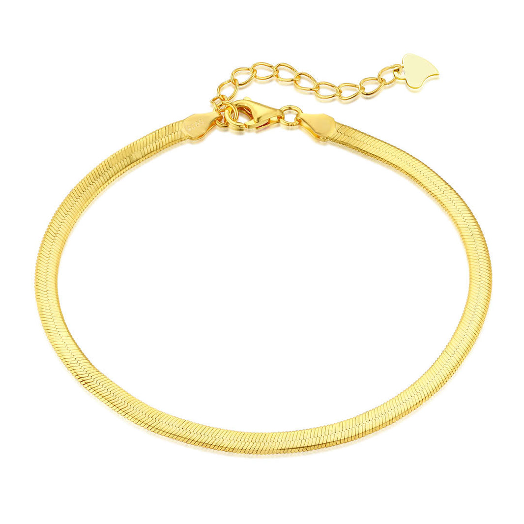 [Amore Jewels]Flat Snake Bone Chain Blade Necklace