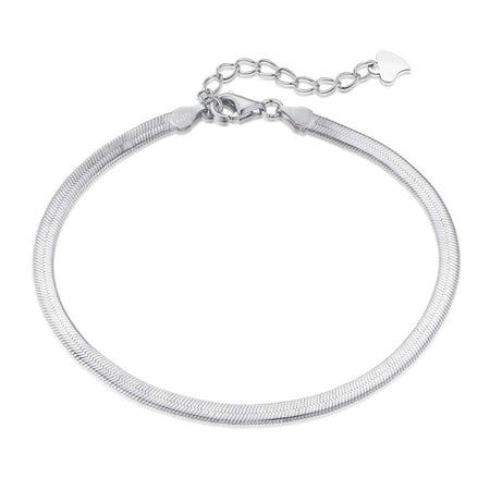 [Amore Jewels]Flat Snake Bone Chain Blade Necklace