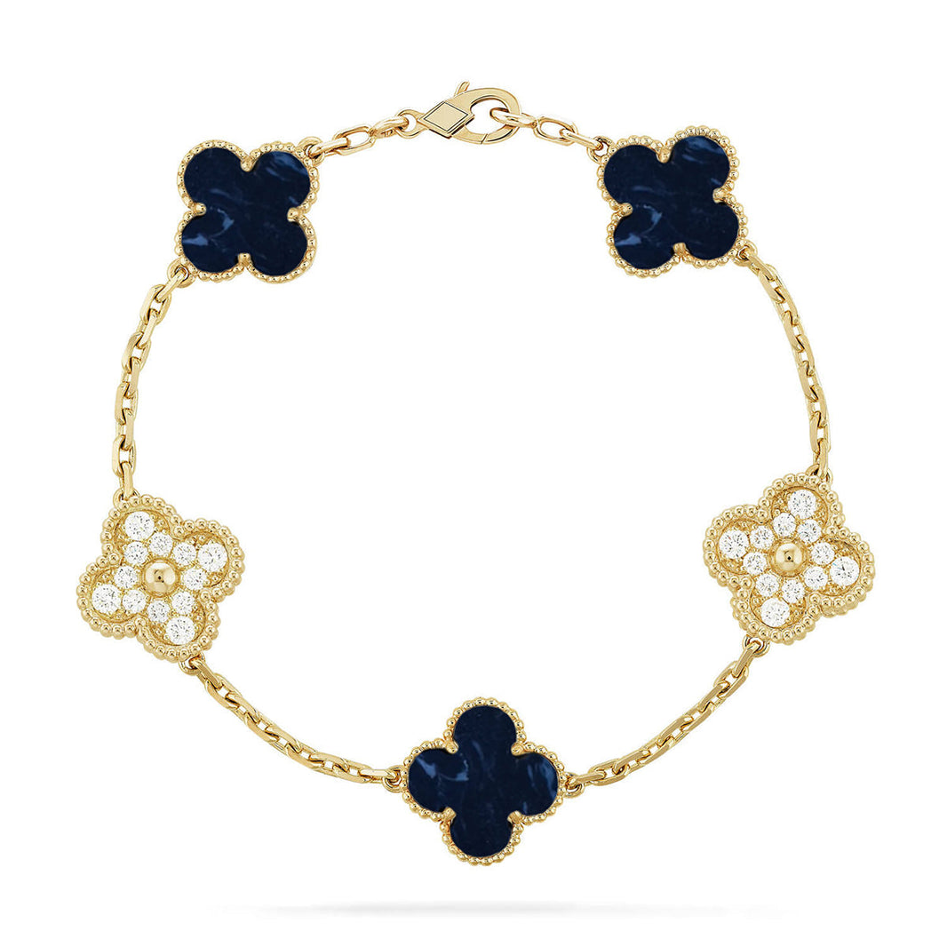 [Amore Jewels]CLOVER 5 MOTIF PIETERSITE BRACELET COLLECTION