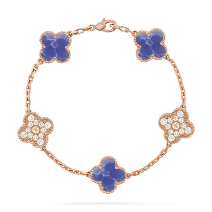 [Amore Jewels]CLOVER 5 MOTIF BLUE VEINS BRACELET COLLECTION