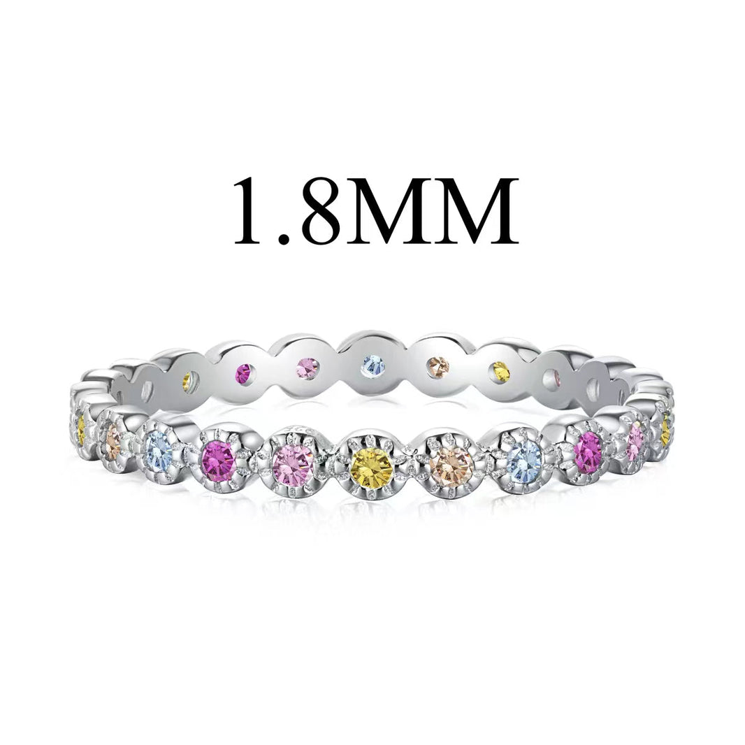 [Amore Jewels]Unique Scintillating Round Cut Daily Ring