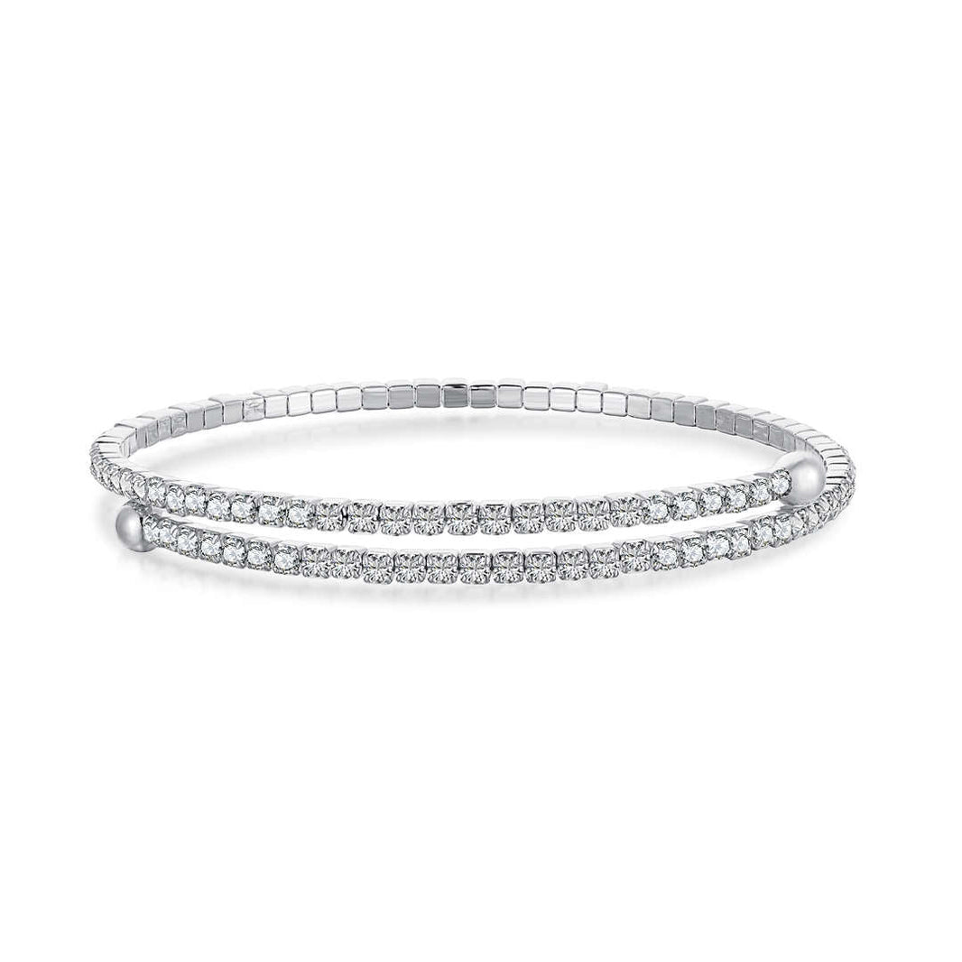 [Amore Jewels]Row of Diamonds Round Fashion Bracelet