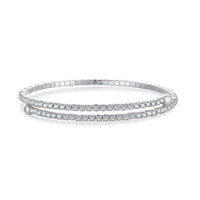 [Amore Jewels]Row of Diamonds Round Fashion Bracelet