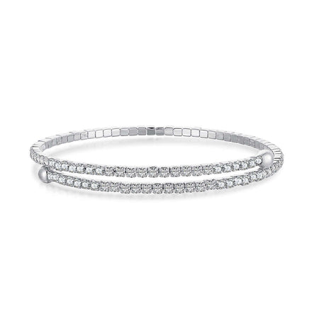 [Amore Jewels]Row of Diamonds Round Fashion Bracelet