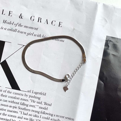 [Amore Jewels]Flat Snake Bone Chain Blade Necklace