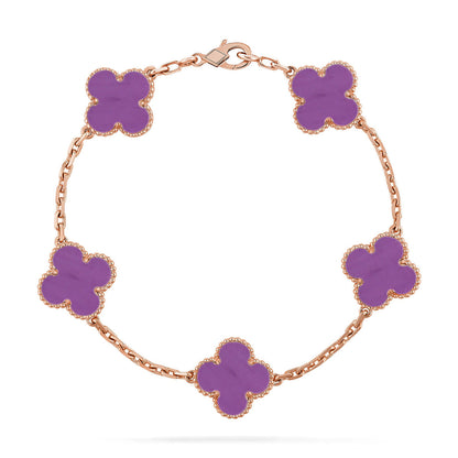[Amore Jewels] CLOVER 5 MOTIF VIOLET BRACELET COLLECTION