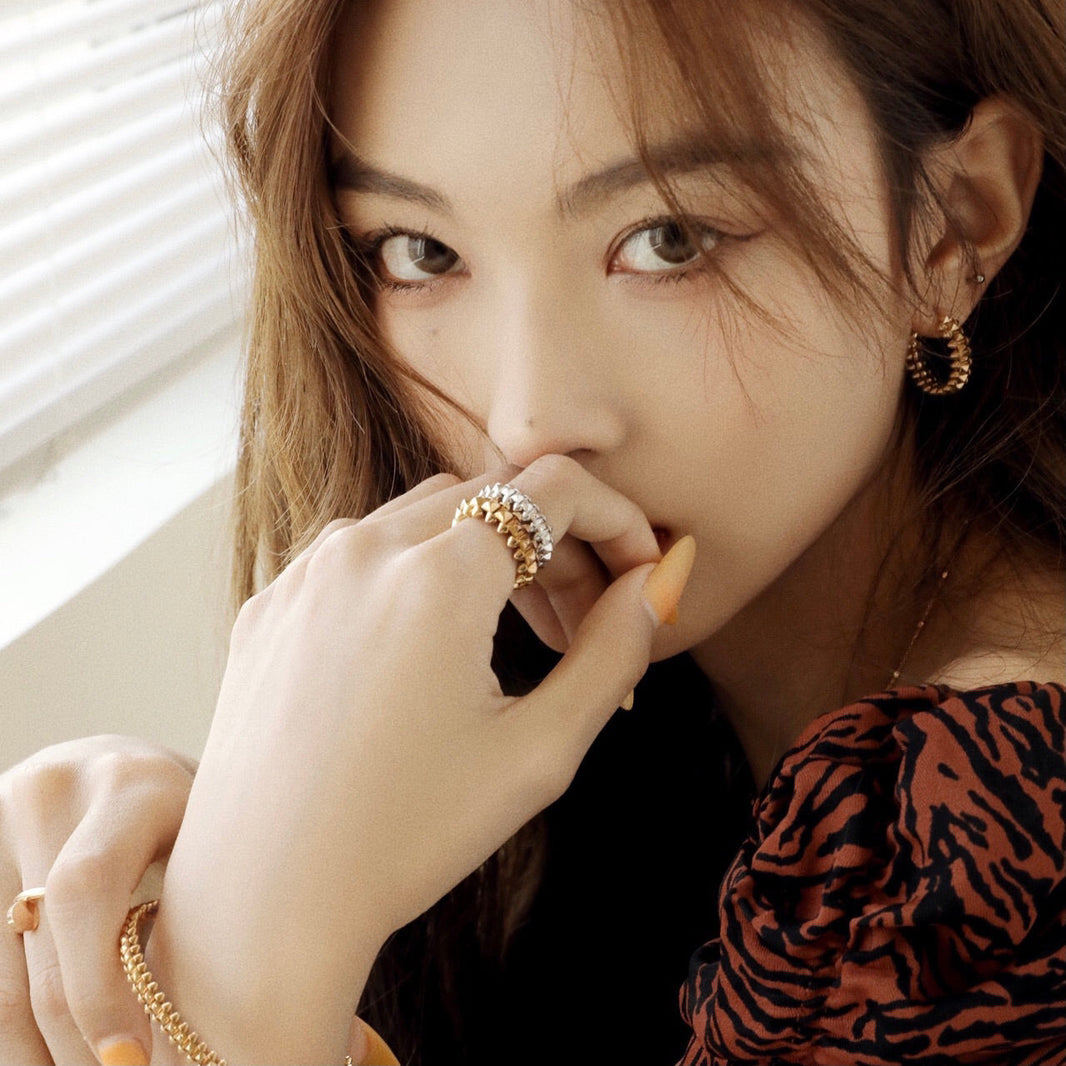 [Amore Jewels]CLASH SMALL HOOP EARRINGS