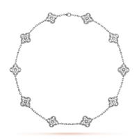 [Amore Jewels]CLOVER 10 MOTIFS DIAMOND NECKLACE