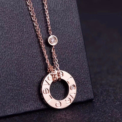 [Amore Jewels]LOVE NECKLACE 16MM 2 DIAMONDS