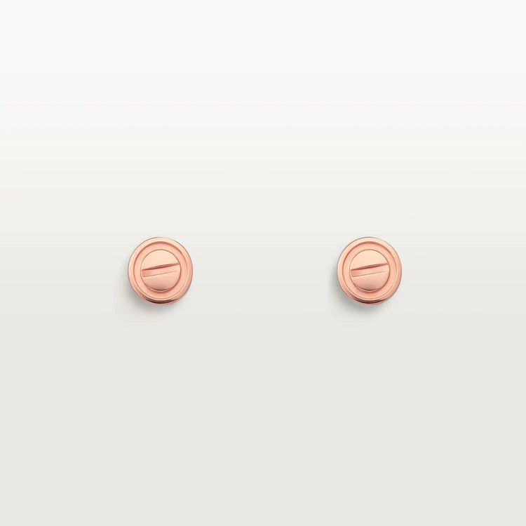 [Amore Jewels]LOVE EARRINGS PINK GOLD 10MM