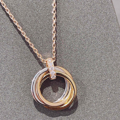 [Amore Jewels]TRINITY NECKLACE GOLD  DIAMONDS