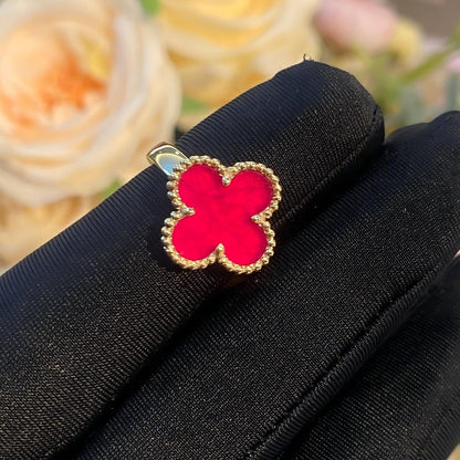[Amore Jewels]NEW CLOVER PINK ENAMEL RINGS