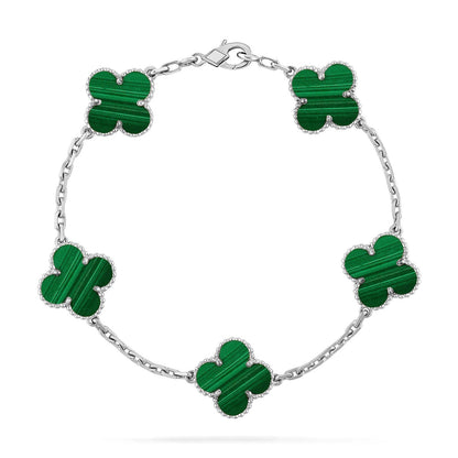 [Amore Jewels] CLOVER 5 MOTIF MALACHITE BRACELET COLLECTION