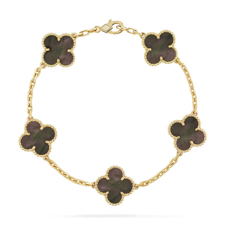 [Amore Jewels] CLOVER 5 MOTIF GRAY MOP BRACELET COLLECTION