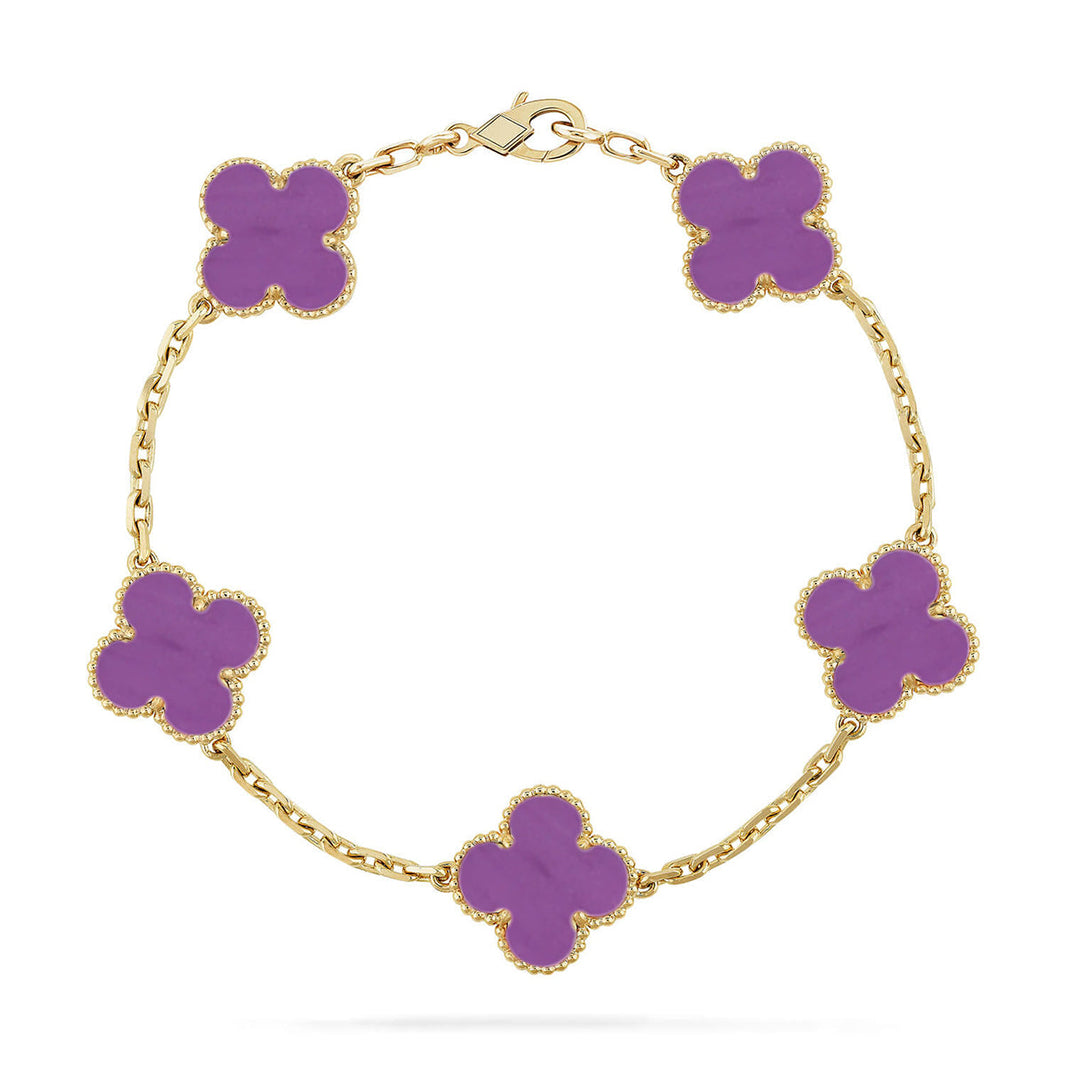 [Amore Jewels] CLOVER 5 MOTIF VIOLET BRACELET COLLECTION